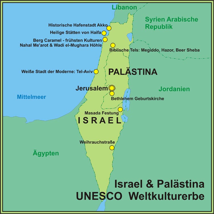 Karte des Weltkulturerbes
